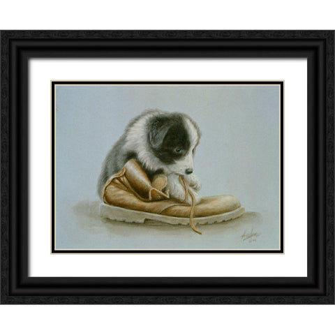 Jsm4-A Black Ornate Wood Framed Art Print with Double Matting by Silver, John