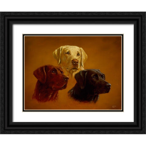 Faith-Hope-Charity Black Ornate Wood Framed Art Print with Double Matting by Silver, John