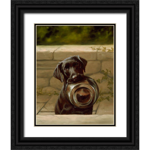 Supper Time Black Ornate Wood Framed Art Print with Double Matting by Silver, John