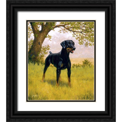 115-A Black Ornate Wood Framed Art Print with Double Matting by Silver, John