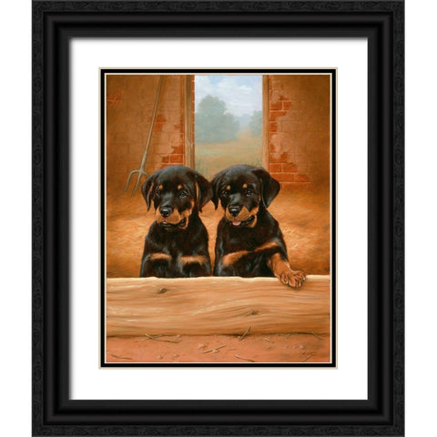 Jsm22- B Black Ornate Wood Framed Art Print with Double Matting by Silver, John