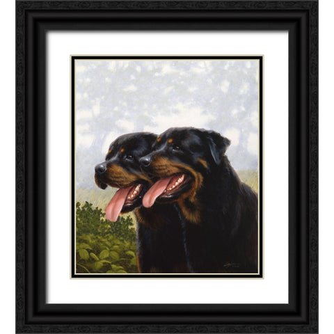 Jsm32-A Black Ornate Wood Framed Art Print with Double Matting by Silver, John