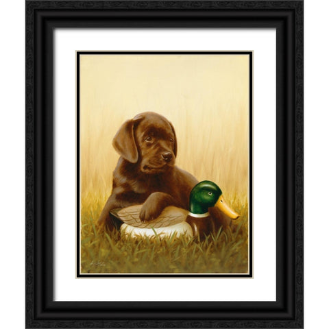 Jsm38-A Black Ornate Wood Framed Art Print with Double Matting by Silver, John