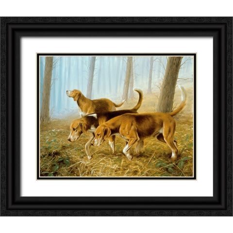 Jsm39-A Black Ornate Wood Framed Art Print with Double Matting by Silver, John