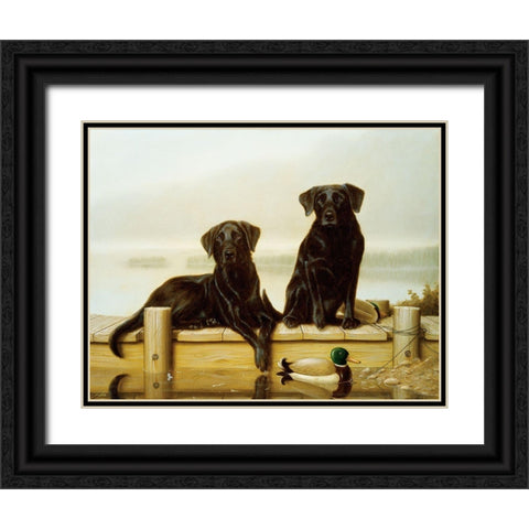 Jsm41-A Black Ornate Wood Framed Art Print with Double Matting by Silver, John