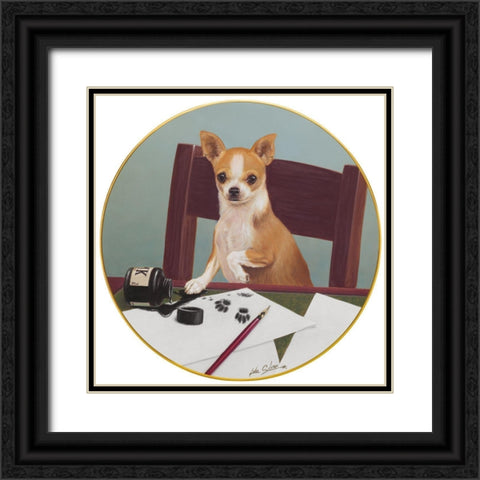 Foot Notes Black Ornate Wood Framed Art Print with Double Matting by Silver, John