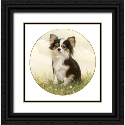 Chihuahua #4 Black Ornate Wood Framed Art Print with Double Matting by Silver, John