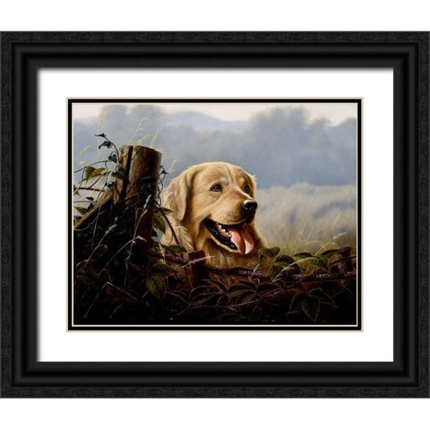 Js15-C Black Ornate Wood Framed Art Print with Double Matting by Silver, John