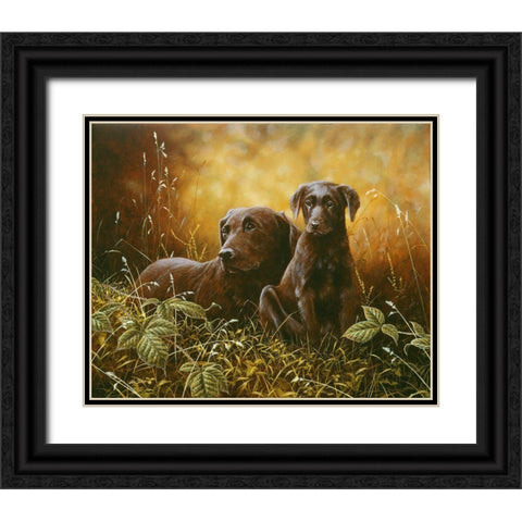 Js26-C Black Ornate Wood Framed Art Print with Double Matting by Silver, John