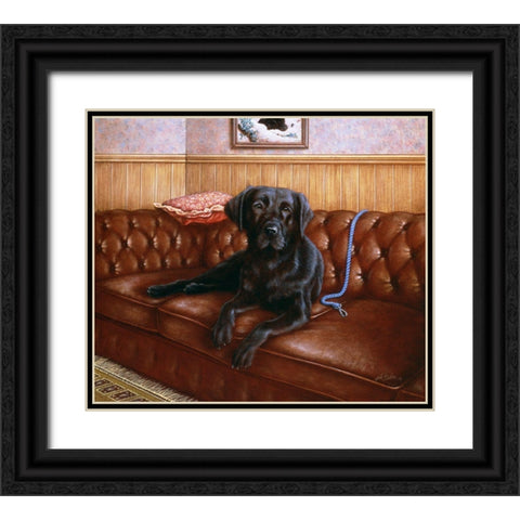 Js33-B Black Ornate Wood Framed Art Print with Double Matting by Silver, John