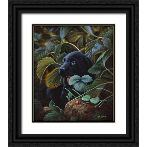 Js35-C Black Ornate Wood Framed Art Print with Double Matting by Silver, John