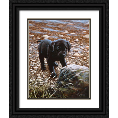 Js47-C Black Ornate Wood Framed Art Print with Double Matting by Silver, John