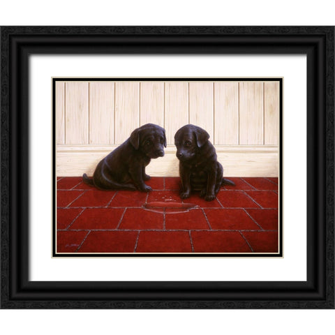 Js50-C Black Ornate Wood Framed Art Print with Double Matting by Silver, John