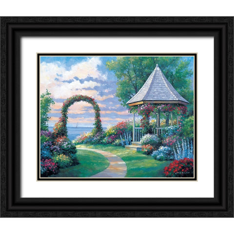 Arbor Light Black Ornate Wood Framed Art Print with Double Matting by Zaccheo, John