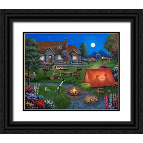 Kids Night Out Black Ornate Wood Framed Art Print with Double Matting by Zaccheo, John