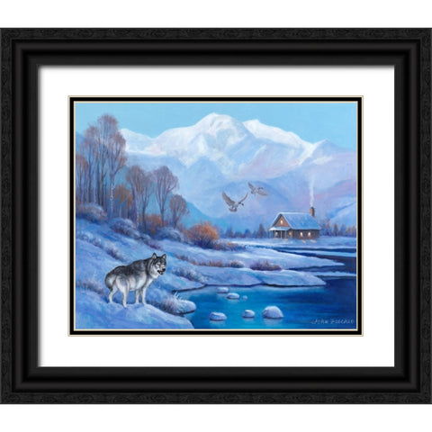 Natures Gift to Winter Black Ornate Wood Framed Art Print with Double Matting by Zaccheo, John