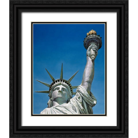 Statue Of Liberty Black Ornate Wood Framed Art Print with Double Matting by Zaccheo, John