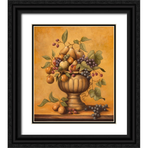 Fruit Bowl Black Ornate Wood Framed Art Print with Double Matting by Zaccheo, John