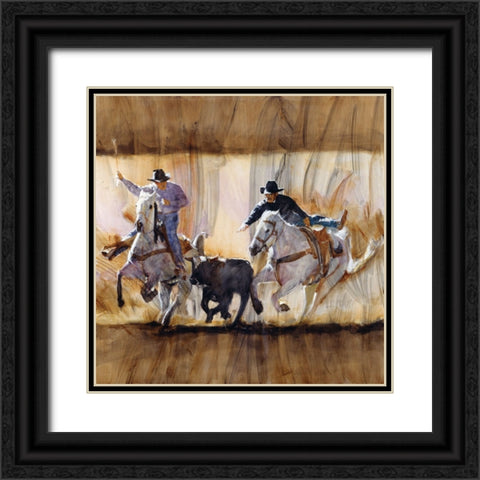 Team Work Black Ornate Wood Framed Art Print with Double Matting by Knauf, J.E.