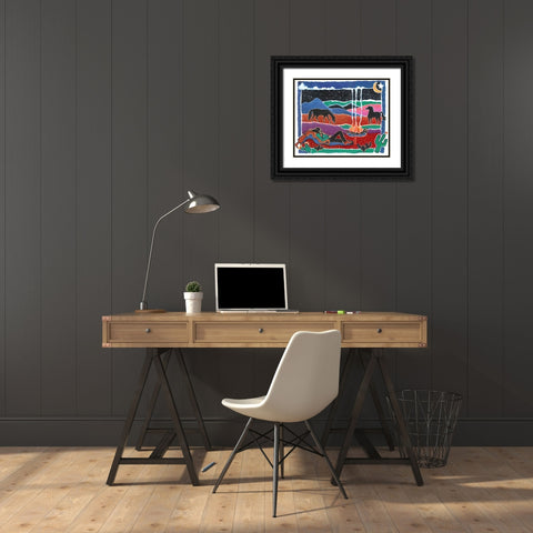 Cowboy Dreams Black Ornate Wood Framed Art Print with Double Matting by Bryant, Kristin