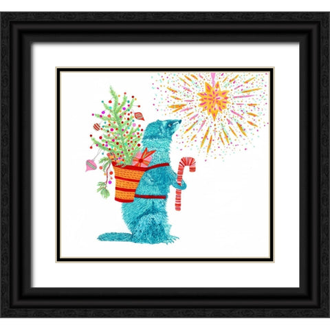 Fritz And The Star Black Ornate Wood Framed Art Print with Double Matting by Kwerki Studios