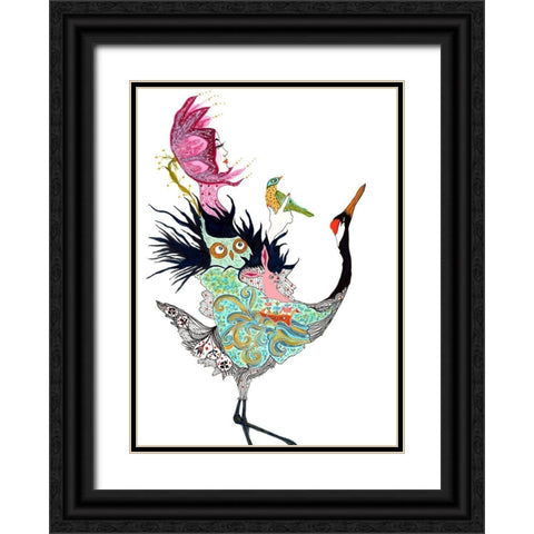 And So The Journey Begins Black Ornate Wood Framed Art Print with Double Matting by Kwerki Studios