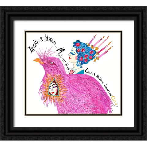 Passion Within Black Ornate Wood Framed Art Print with Double Matting by Kwerki Studios