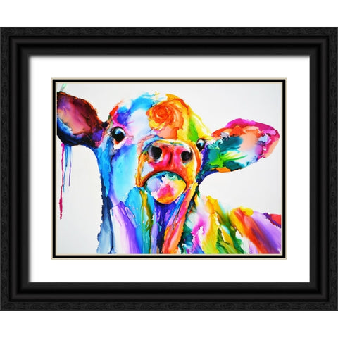 Do These Colours Make My Calves Look Fat Black Ornate Wood Framed Art Print with Double Matting by Art by Leslie Franklin