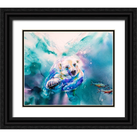 Chasing Char Black Ornate Wood Framed Art Print with Double Matting by Art by Leslie Franklin