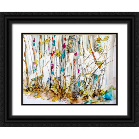 They Walk Among Us Black Ornate Wood Framed Art Print with Double Matting by Art by Leslie Franklin