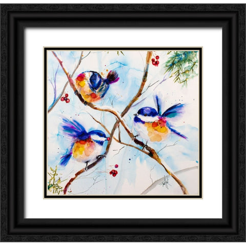 All A-Flutter Black Ornate Wood Framed Art Print with Double Matting by Art by Leslie Franklin