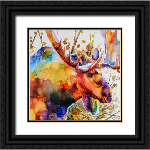 Arent I Amoosing_ Black Ornate Wood Framed Art Print with Double Matting by Art by Leslie Franklin