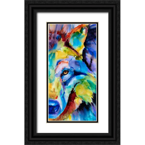 Color Me Magnificent Black Ornate Wood Framed Art Print with Double Matting by Art by Leslie Franklin