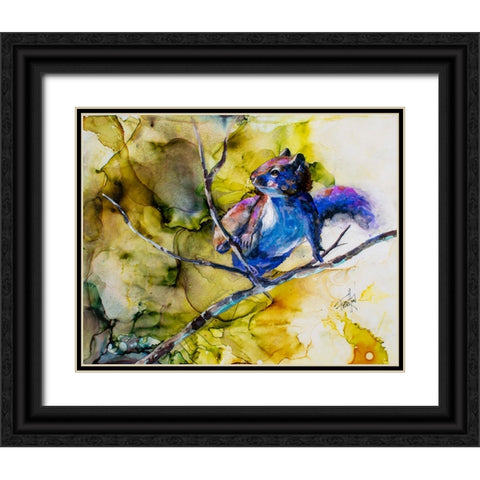 Did Someone Call Me_ Black Ornate Wood Framed Art Print with Double Matting by Art by Leslie Franklin