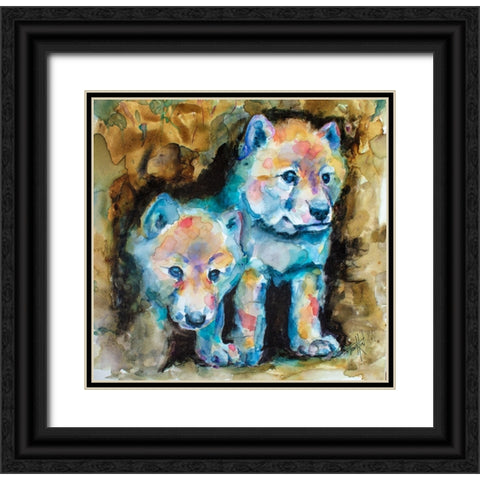 Double Debut Black Ornate Wood Framed Art Print with Double Matting by Art by Leslie Franklin