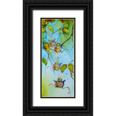 Free Falling Black Ornate Wood Framed Art Print with Double Matting by Art by Leslie Franklin