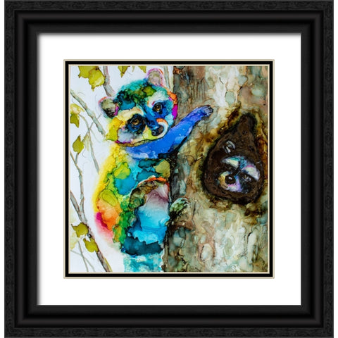 Hide And See Black Ornate Wood Framed Art Print with Double Matting by Art by Leslie Franklin