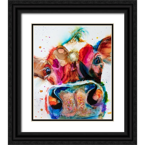 Im A Moonet Black Ornate Wood Framed Art Print with Double Matting by Art by Leslie Franklin