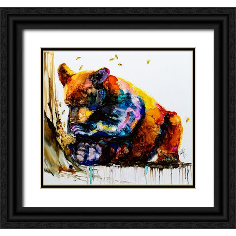 Show Me The Honey Black Ornate Wood Framed Art Print with Double Matting by Art by Leslie Franklin