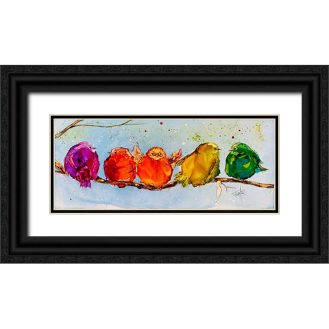 We All Went Out On A Limb Black Ornate Wood Framed Art Print with Double Matting by Art by Leslie Franklin