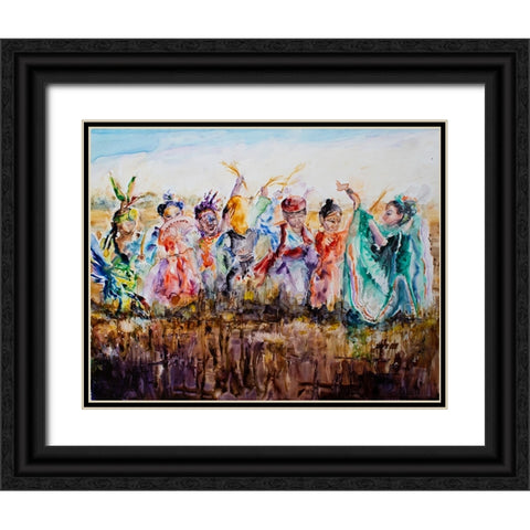 We reap what we sow Black Ornate Wood Framed Art Print with Double Matting by Art by Leslie Franklin