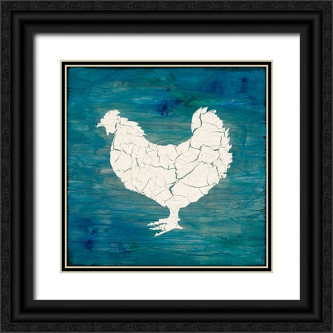 Farm Chicken Black Ornate Wood Framed Art Print with Double Matting by LightBoxJournal