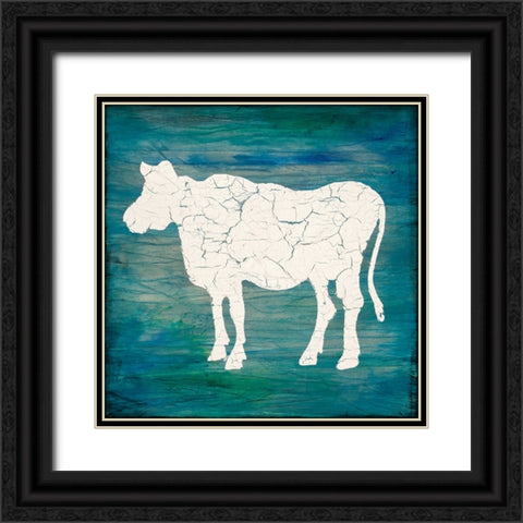 Farm Cow Black Ornate Wood Framed Art Print with Double Matting by LightBoxJournal