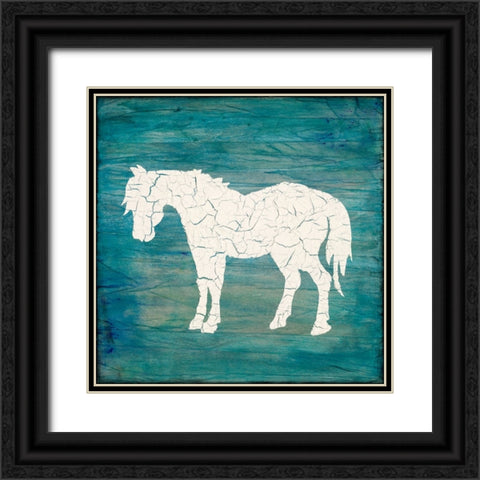 Farm Horse Black Ornate Wood Framed Art Print with Double Matting by LightBoxJournal