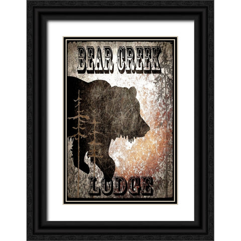 Lodge Bear Creek Lodge Black Ornate Wood Framed Art Print with Double Matting by LightBoxJournal