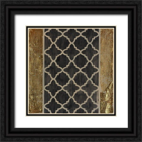 Black N Gold I Black Ornate Wood Framed Art Print with Double Matting by LightBoxJournal