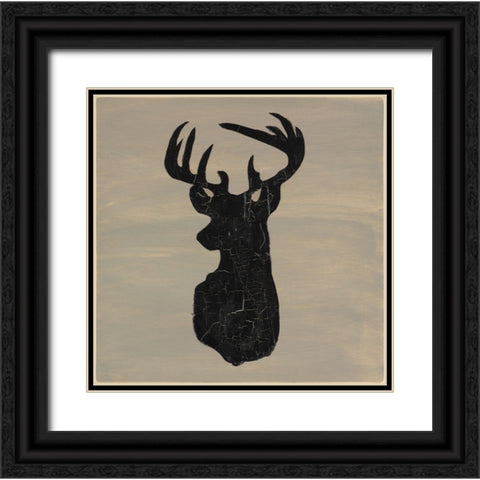 Love Deer Black Ornate Wood Framed Art Print with Double Matting by LightBoxJournal