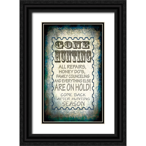 Gone Hunting Black Ornate Wood Framed Art Print with Double Matting by LightBoxJournal