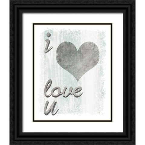 I Love You Black Ornate Wood Framed Art Print with Double Matting by LightBoxJournal