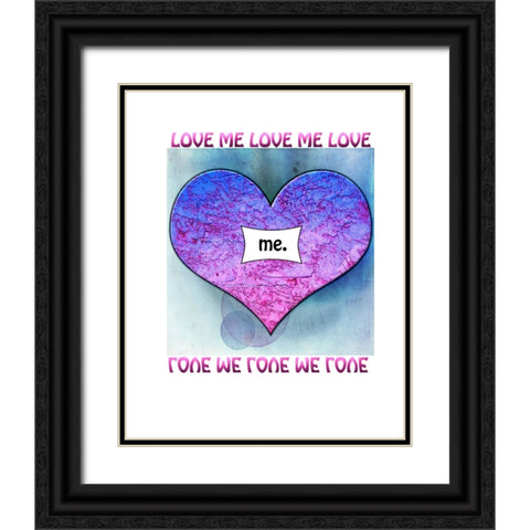 Love Me Black Ornate Wood Framed Art Print with Double Matting by LightBoxJournal